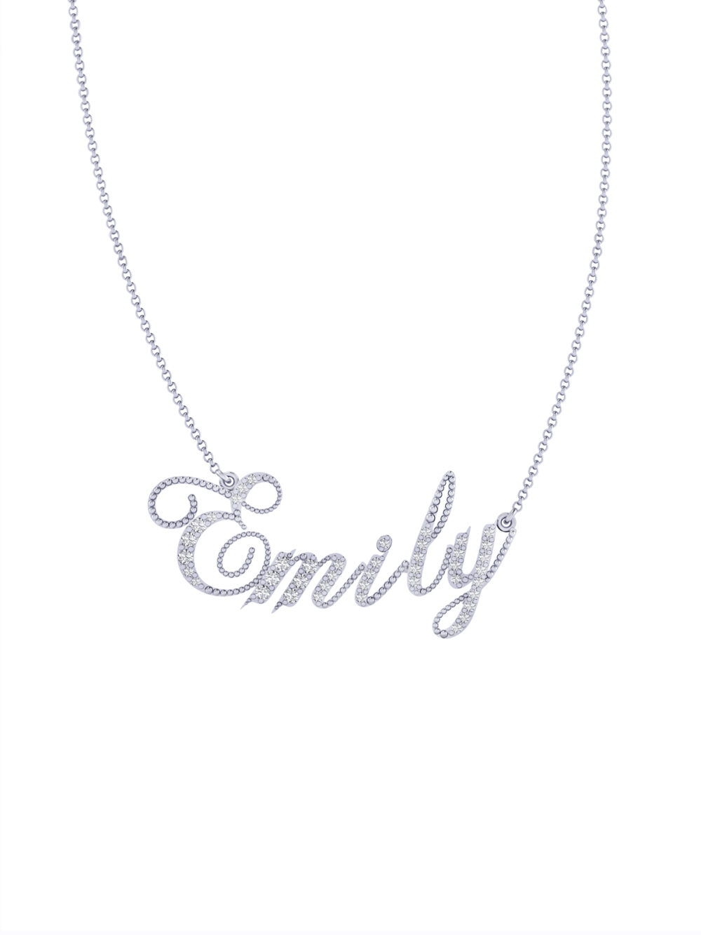 Diamond Name Pendant