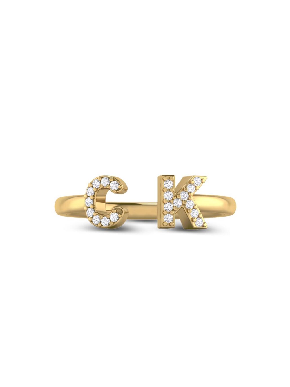 Diamond Initial Ring