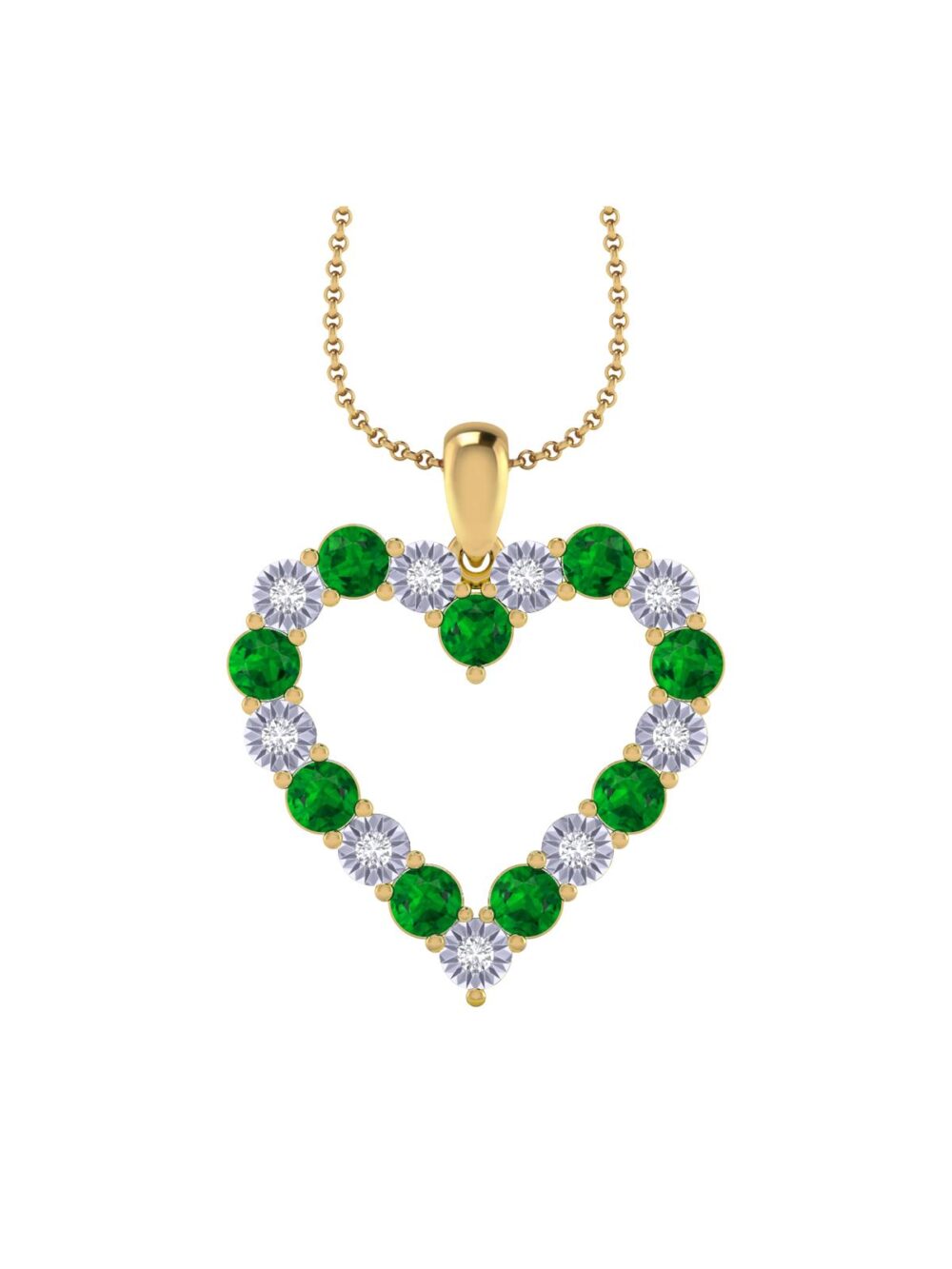 Diamond and Emerald pendant
