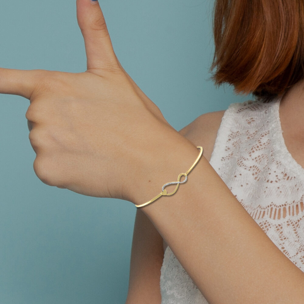 Infinity Diamond Bangle - Image 2