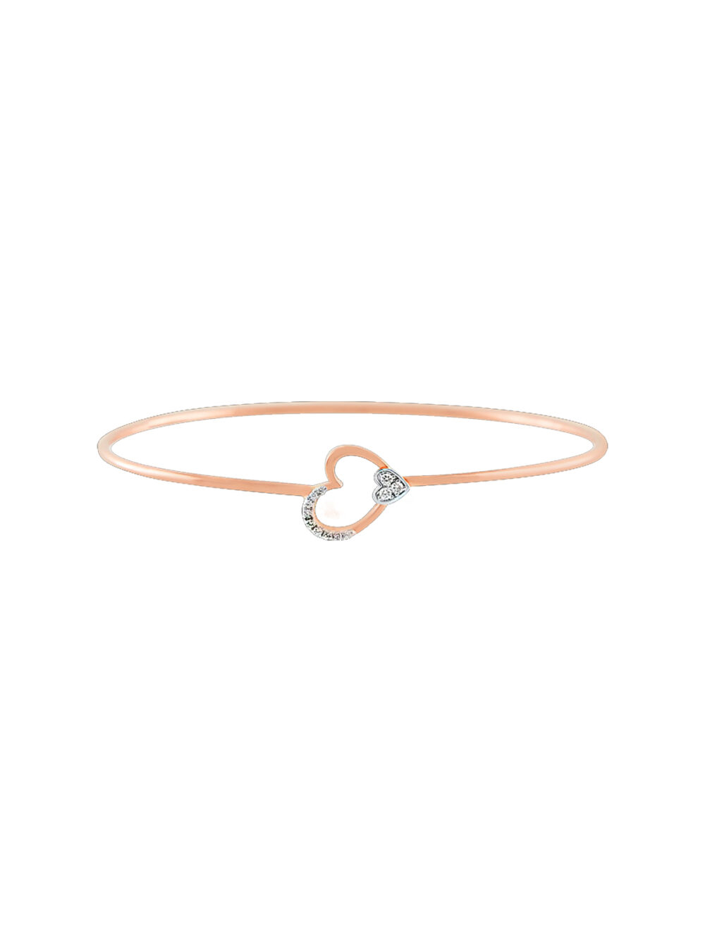 Diamond Heart Bangle