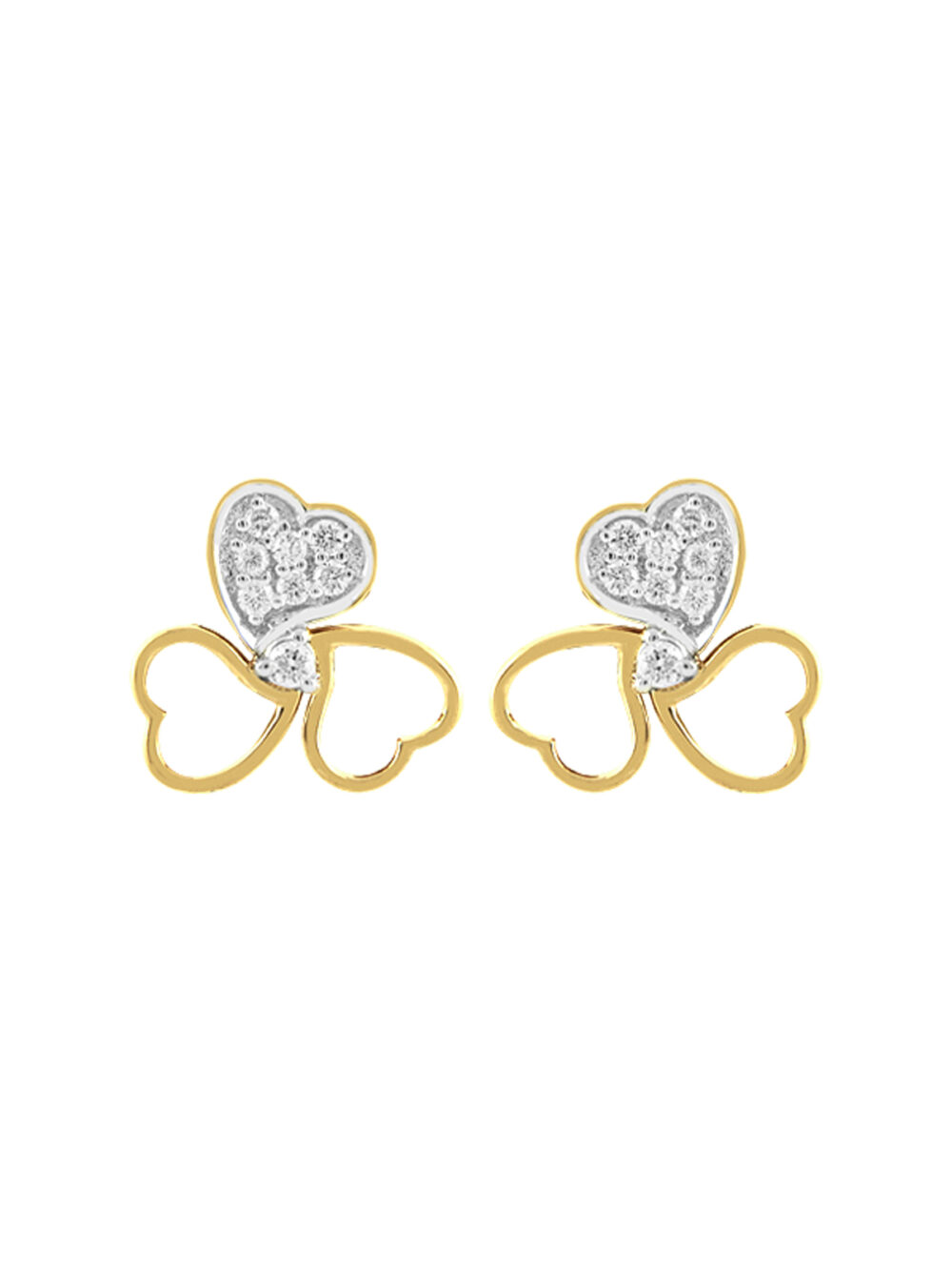 Diamond Clover Earrings
