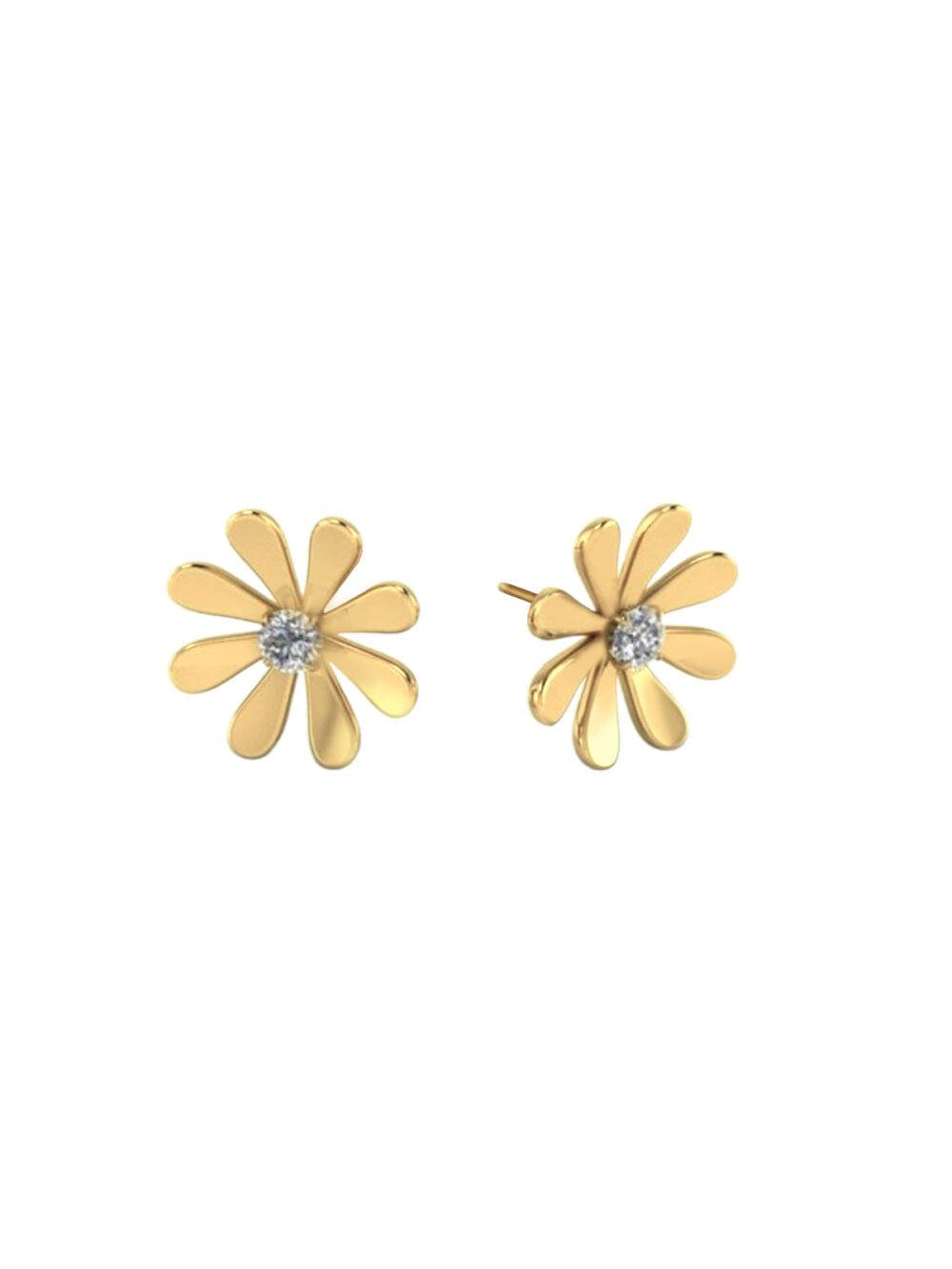 Diamond Flower Studs