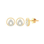 Diamond Halo Pear Studs